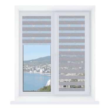 Рулонная штора День-ночь Уни 2 Elegant серый