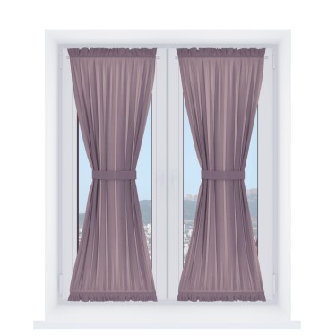 Штора песочные часы «Кортин» блэкаут однотонный брусника