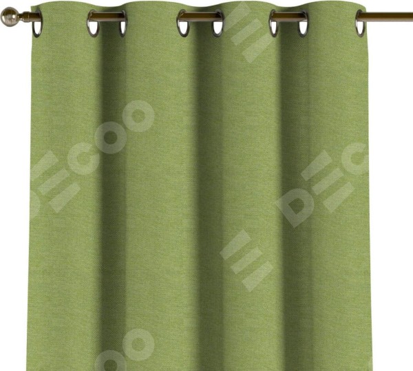 Комплект штор на люверсах лён димаут салатовый