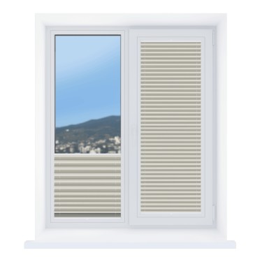 Штора плиссе Луна ВО светло-серый