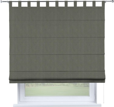 Римская штора на петлях «Кортин», ткань блэкаут однотонный, тёмно-серый