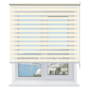 Рулонная штора День-ночь Basic кремовый