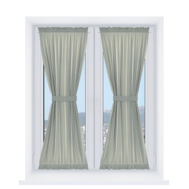 Штора песочные часы «Кортин» вельвет светло-серый