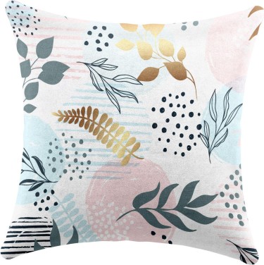Подушка квадратная Cortin «Точки и листочки»