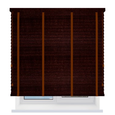 Деревянные жалюзи с тесьмой 50 мм. махагон