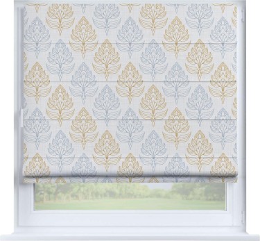 Римская штора «Кортин» на створку «Цветочный медальон»