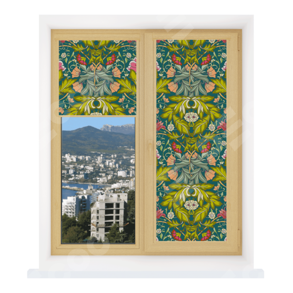 Рулонная штора Уни 2 с принтом Цветок морриса