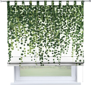 Римская штора на петлях «Зелёный занавес»