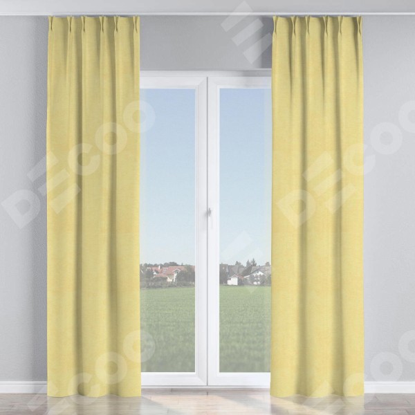 Комплект штор на тесьме «Кустик», софт однотонный золотой