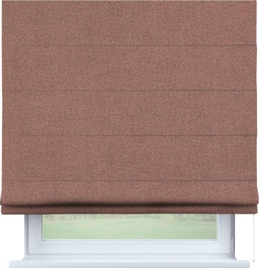 Римская штора «Кортин» для проема, ткань лён блэкаут, розовый