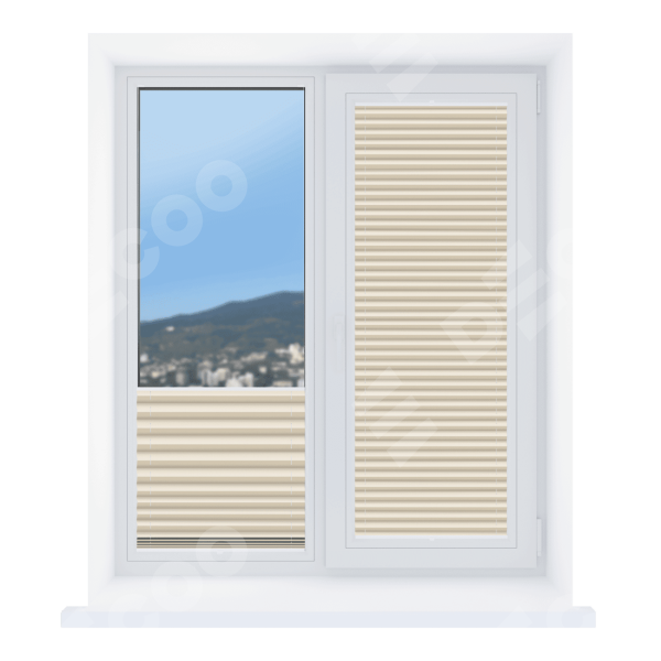 Штора плиссе Луна ВО кремовый