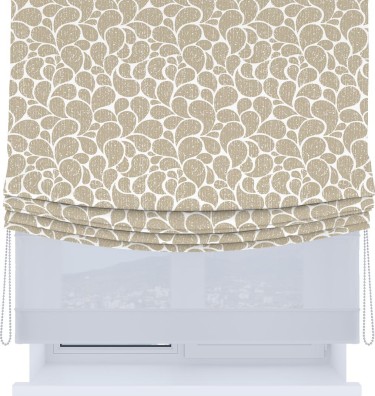 Римская штора «Кортин», день-ночь с мягкими складками, «Бумажные лепестки»