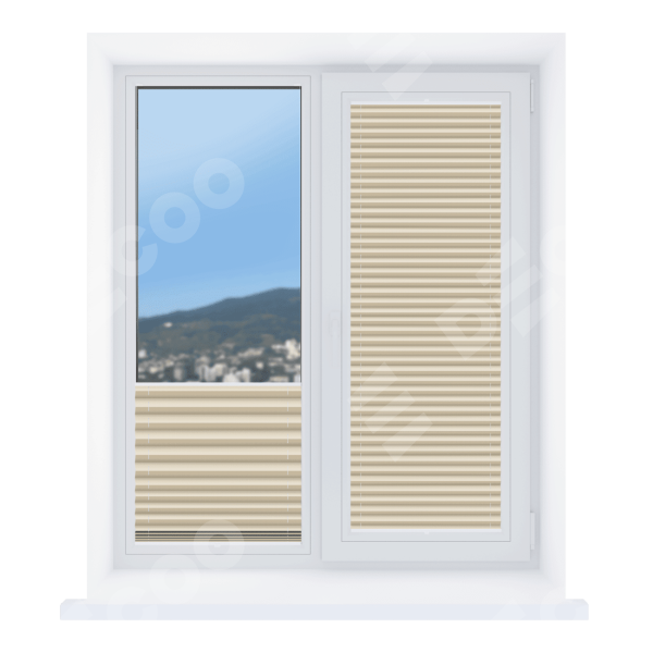 Штора плиссе ткань Солеа песочный, высота 50-220 см