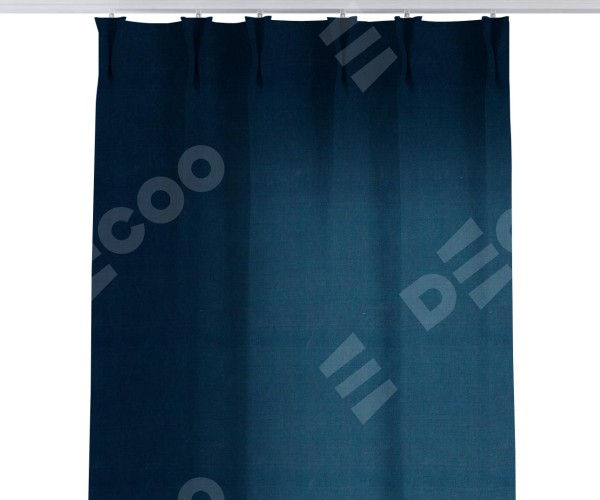 Комплект штор на тесьме «Кустик», вельвет тёмно-синий