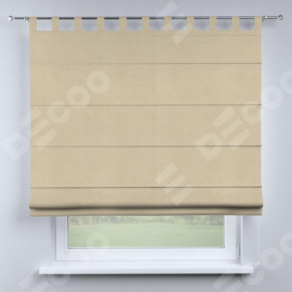 Римская штора на петлях «Кортин», ткань блэкаут однотонный, кофейно-бежевый