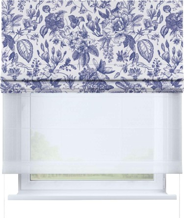 Римская штора «Кортин» день-ночь «Прованс в синем»