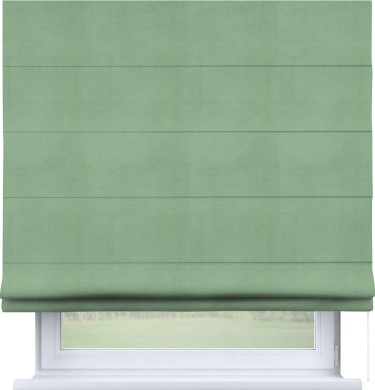 Римская штора «Кортин» для проема, ткань бархат оливковый