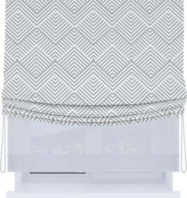 Римская штора «Кортин», день-ночь с мягкими складками, «Мегаполис»