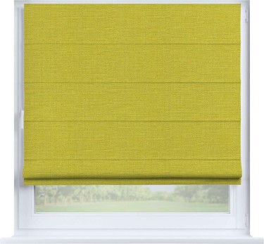 Римская штора «Кортин» на створку, ткань лён салатовый