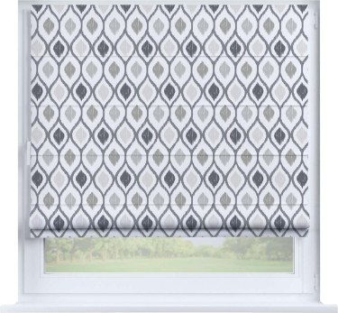 Римская штора «Кортин» на створку «Мечта востока серый»