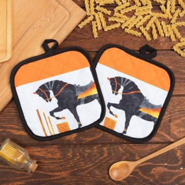 Кухонный набор (2 предмета) Этель «Конь», прихватка 17х17 см, 100% п/э