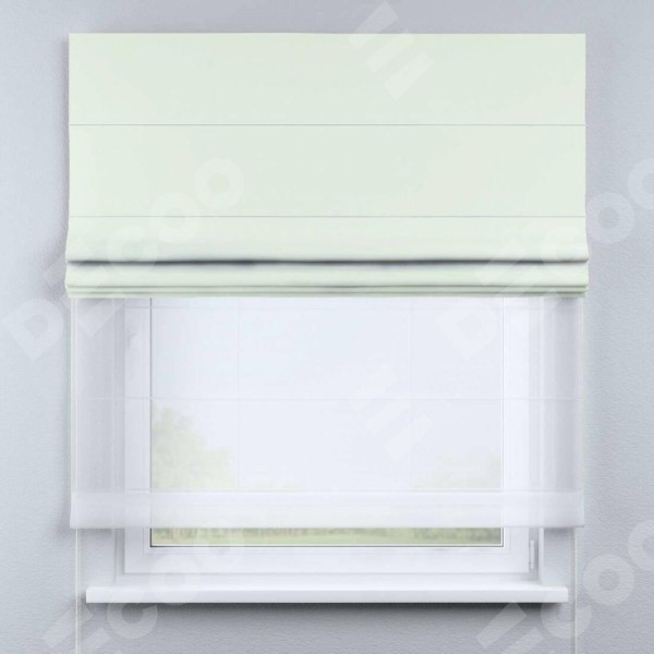 Римская штора «Кортин» день-ночь, ткань вельвет кремовый