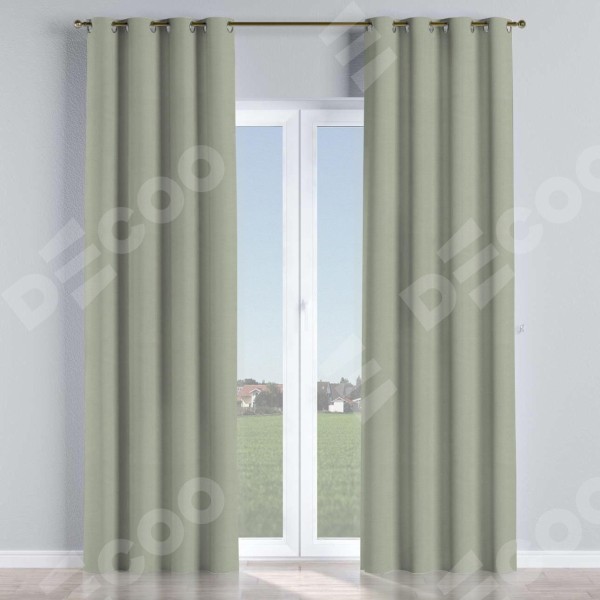 Комплект штор на люверсах вельвет светло-серый