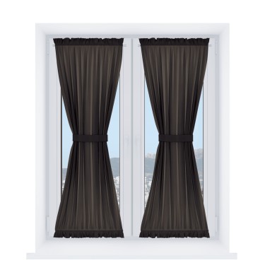 Штора песочные часы «Кортин» блэкаут однотонный венге