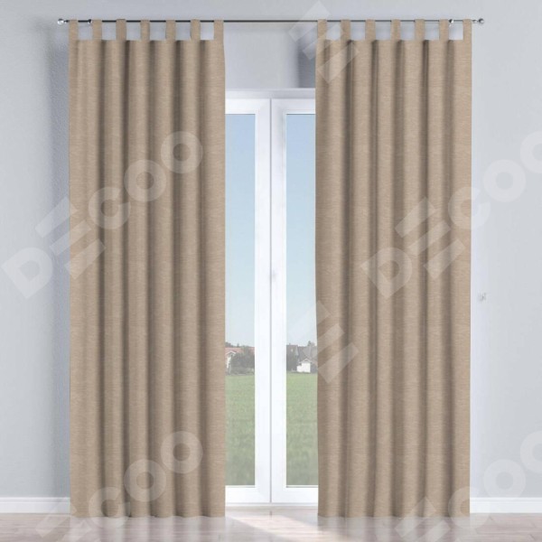 Комплект штор на петлях софт однотонный тёмно-бежевый