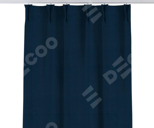 Комплект штор на тесьме «Кустик», блэкаут однотонный синий