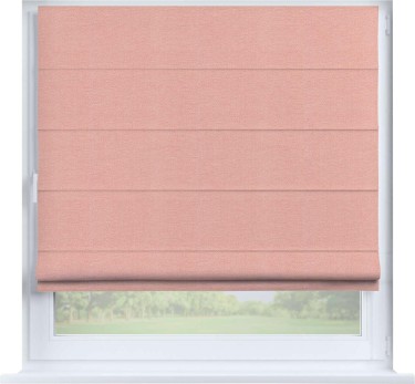 Римская штора «Кортин» на створку, ткань лён розовый