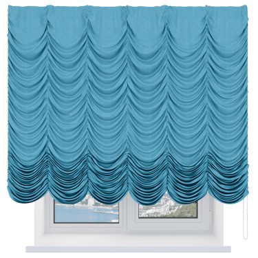 Французская штора «Кортин», вельвет ментоловый