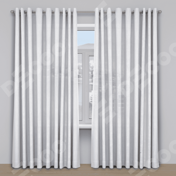 Шторы ткань лён белый