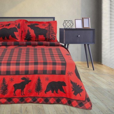 Постельное бельё «Этель», евро, «Ламберджек», 200 × 215 см, 215 × 240 см, 50 × 70 (+3) см, 2 шт., хлопок 100 %