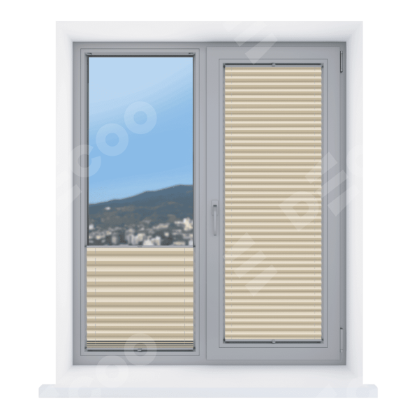 Штора плиссе ткань Солеа песочный, высота 50-220 см