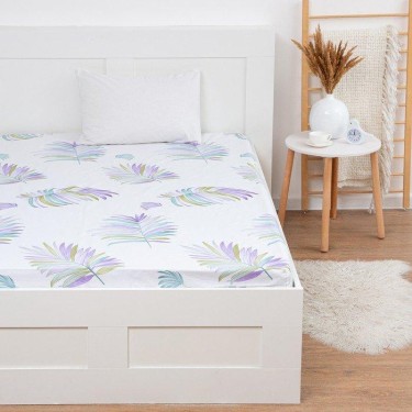Простыня на резинке LoveLife 180*200*25см, "Tropics", 100% хлопок, сатин, 125г/м²